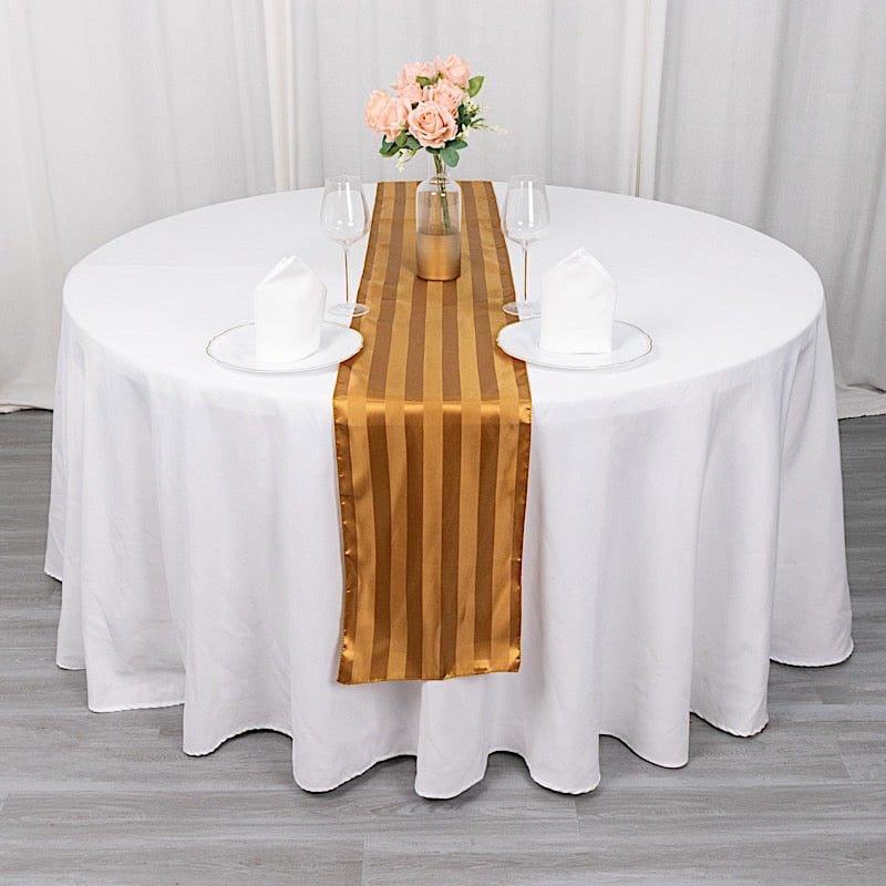 12" x 108" Satin Stripe Table Runner
