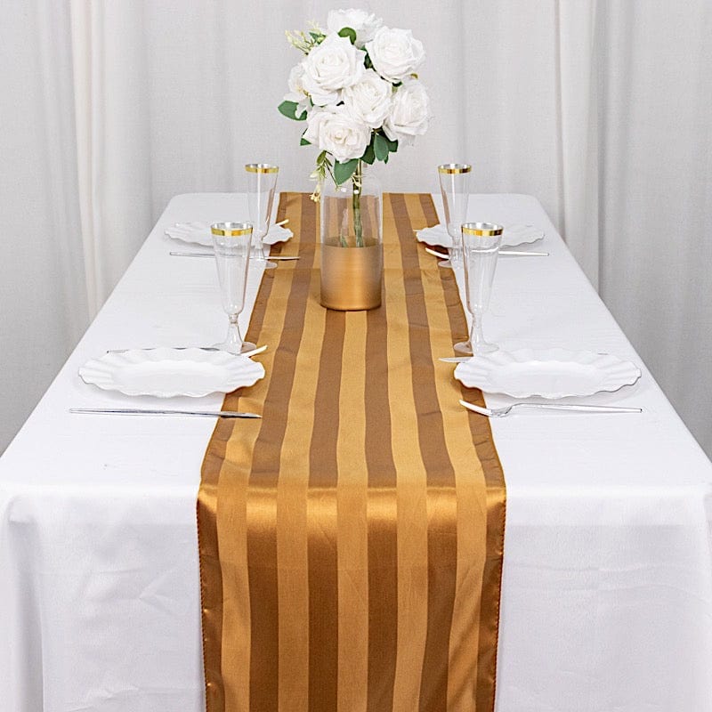 12" x 108" Satin Stripe Table Runner