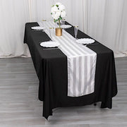 12" x 108" Satin Stripe Table Runner