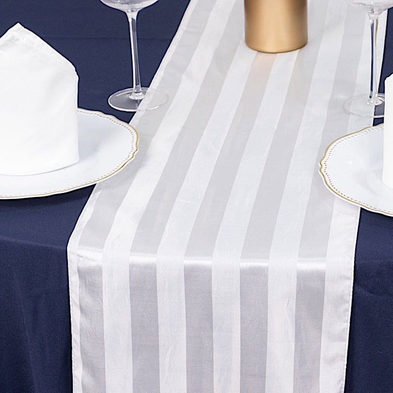12" x 108" Satin Stripe Table Runner