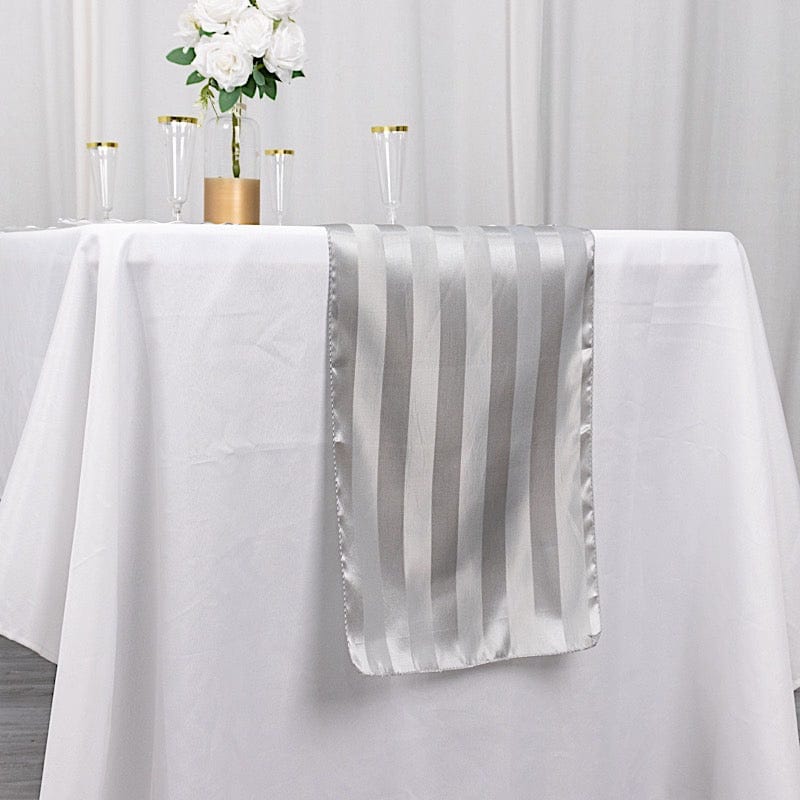 12" x 108" Satin Stripe Table Runner