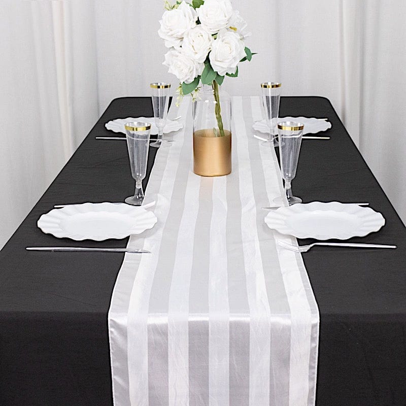 12" x 108" Satin Stripe Table Runner