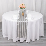 12" x 108" Satin Stripe Table Runner