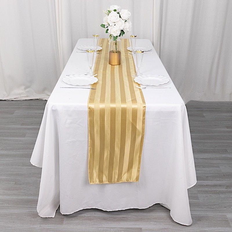 12" x 108" Satin Stripe Table Runner