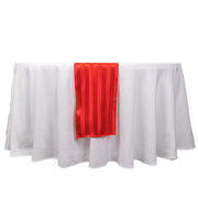 12" x 108" Satin Stripe Table Runner RUN_STN02_RED