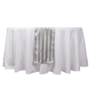12" x 108" Satin Stripe Table Runner RUN_STN02_SILV