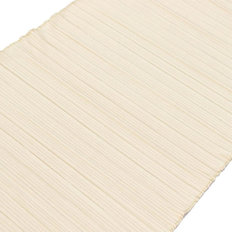 12" x 108" Scuba Polyester Table Runner with Accordion Pleated Design
