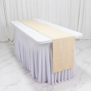 12" x 108" Scuba Polyester Table Runner with Accordion Pleated Design