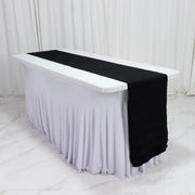 12" x 108" Scuba Polyester Table Runner with Accordion Pleated Design