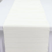 12" x 108" Scuba Polyester Table Runner with Accordion Pleated Design