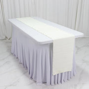 12" x 108" Scuba Polyester Table Runner with Accordion Pleated Design
