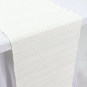 12" x 108" Scuba Polyester Table Runner with Accordion Pleated Design