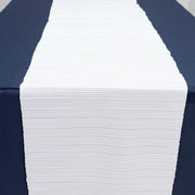 12" x 108" Scuba Polyester Table Runner with Accordion Pleated Design
