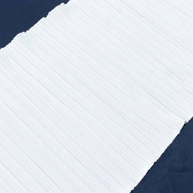 12" x 108" Scuba Polyester Table Runner with Accordion Pleated Design