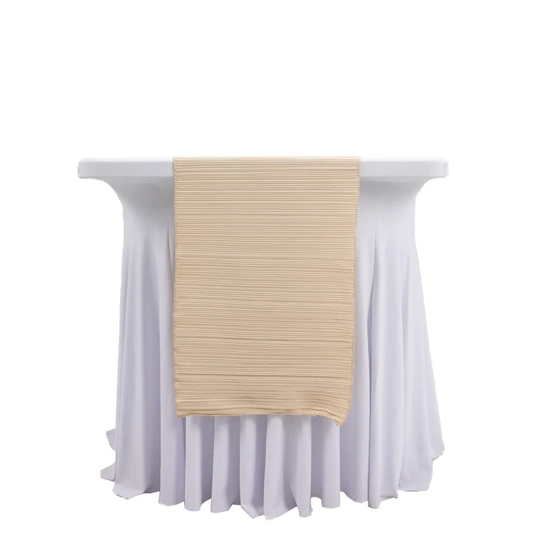 12" x 108" Scuba Polyester Table Runner with Accordion Pleated Design RUN_SCUBA_PLT_081