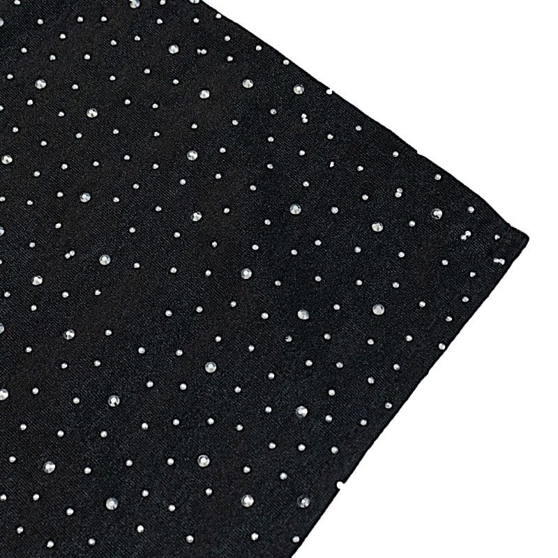 12" x 108" Scuba Polyester Table Runner with Rhinestone Accents
