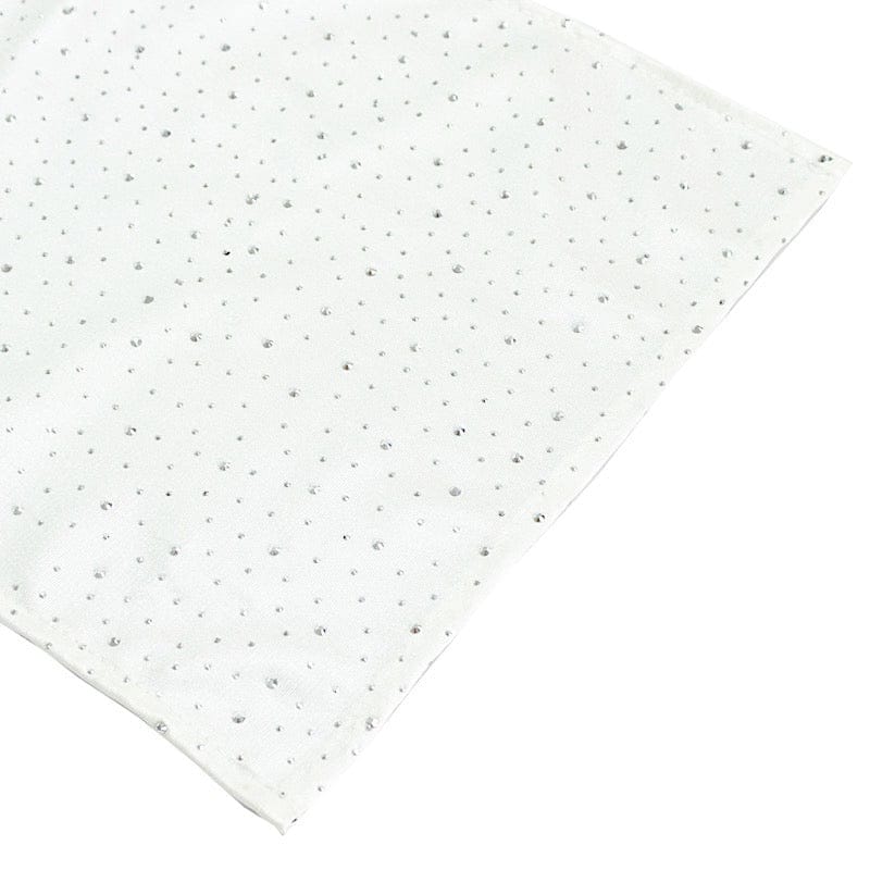 12" x 108" Scuba Polyester Table Runner with Rhinestone Accents