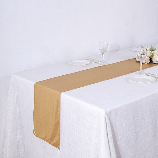 12" x 108" Shimmer Sequin Dots Polyester Table Runner RUN_SHIM_GOLD