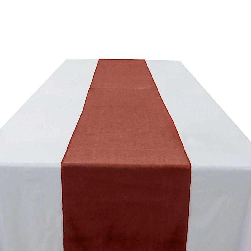 12"x107" Premium Velvet Table Runner Wedding Linens