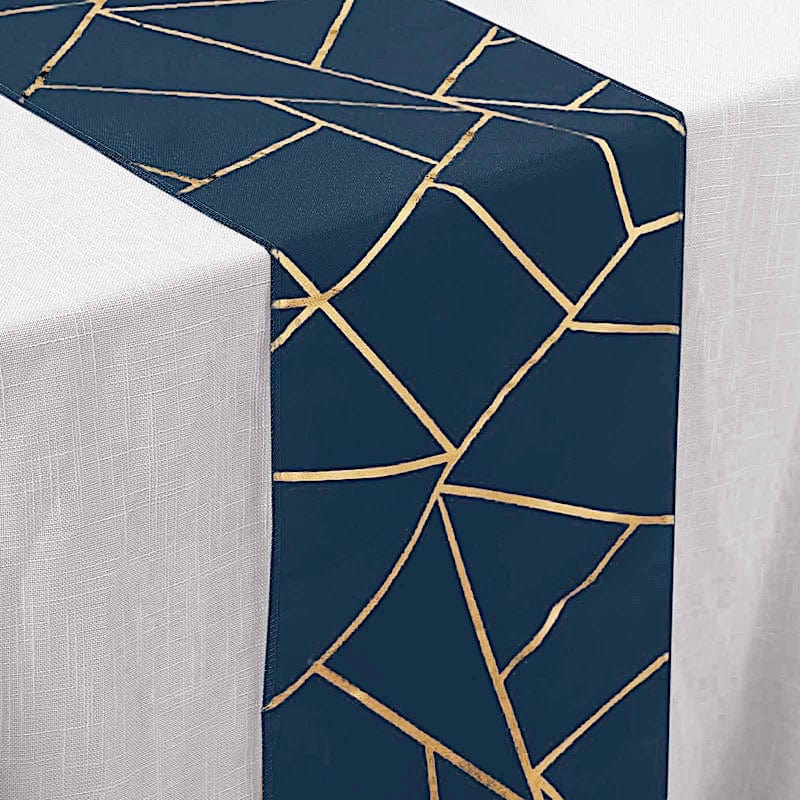 12"x108" Geometric Polyester Table Runner Wedding Linens