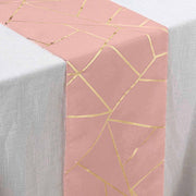 12"x108" Geometric Polyester Table Runner Wedding Linens