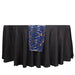 12"x108" Mesh Table Runner with Wavy Embroidered Sequins RUN_02_WAVE_RYGD