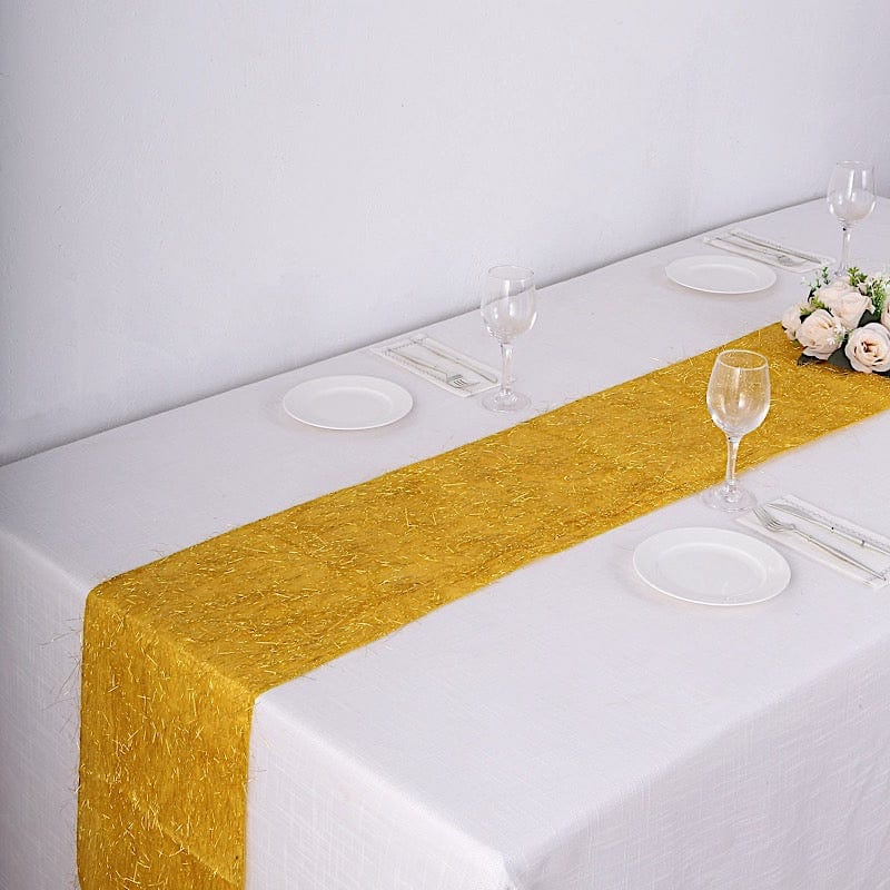 12"x108" Metallic Fringe Shag Tinsel Table Runner