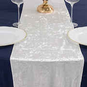 12"x108" Premium Crushed Velvet Table Runner Wedding Linens