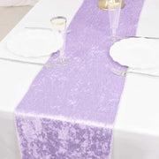 12"x108" Premium Crushed Velvet Table Runner Wedding Linens