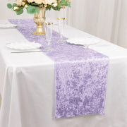 12"x108" Premium Crushed Velvet Table Runner Wedding Linens
