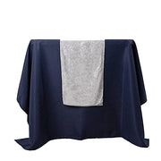 12"x108" Premium Crushed Velvet Table Runner Wedding Linens RUN_VEL01_WHT