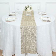 12"x108" Sequin Mesh Schiffli Lace Table Runner