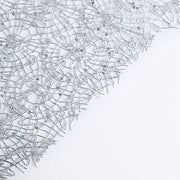12"x108" Sequin Mesh Schiffli Lace Table Runner