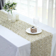 12"x108" Sequin Mesh Schiffli Lace Table Runner