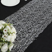 12"x108" Sequin Mesh Schiffli Lace Table Runner