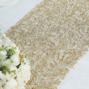12"x108" Sequin Mesh Schiffli Lace Table Runner