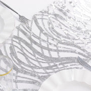 12"x108" Wave Mesh Table Runner with Embroidered Sequins