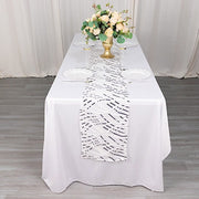 12"x108" Wave Mesh Table Runner with Embroidered Sequins