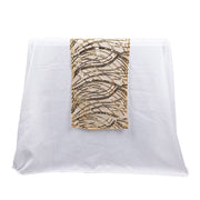 12"x108" Wave Mesh Table Runner with Embroidered Sequins