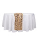 12"x108" Wave Mesh Table Runner with Embroidered Sequins RUN_02_WAVE_GOLD