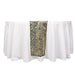 12"x108" Wave Mesh Table Runner with Embroidered Sequins RUN_02_WAVE_HNGD