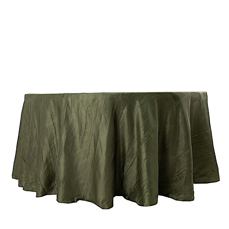 120" Accordion Crinkled Taffeta Round Tablecloth TAB_ACRNK_120_DSG