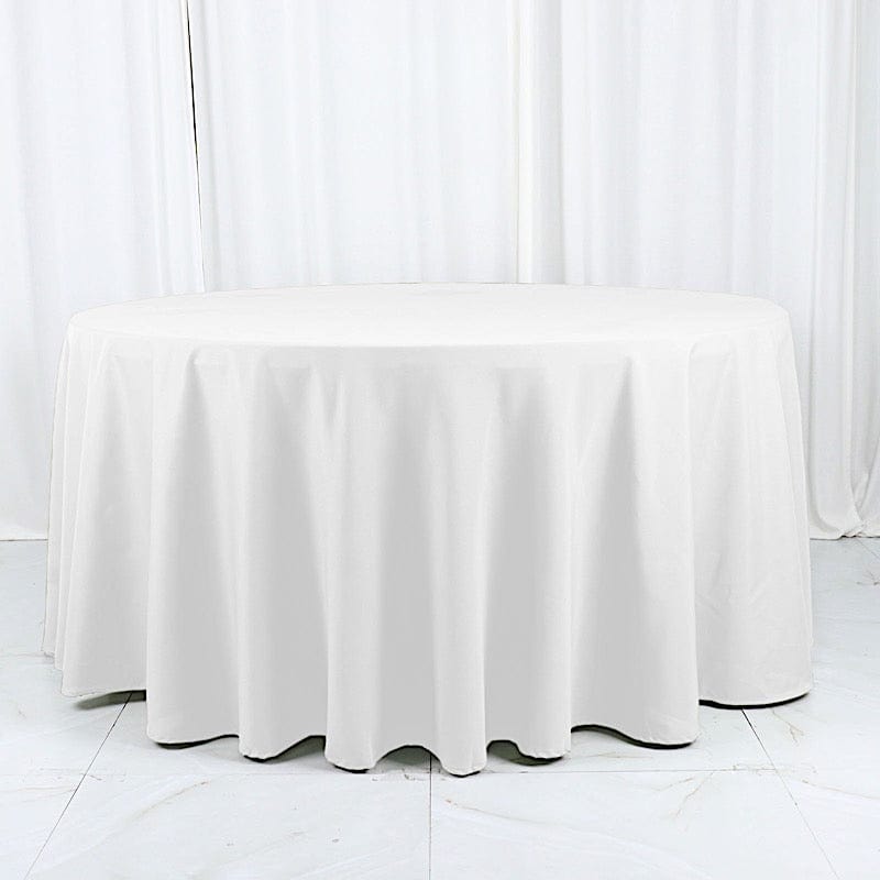 120" Cotton Blend Round Tablecloth for Weddings and Events