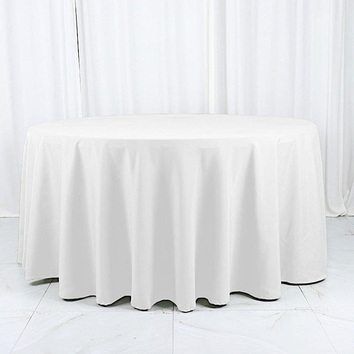 120" Cotton Blend Round Tablecloth for Weddings and Events