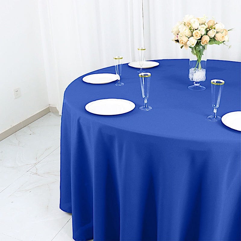 120" Cotton Blend Round Tablecloth for Weddings and Events