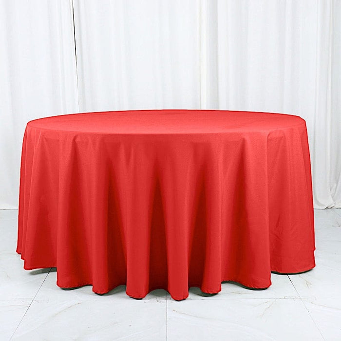 120" Cotton Blend Round Tablecloth for Weddings and Events