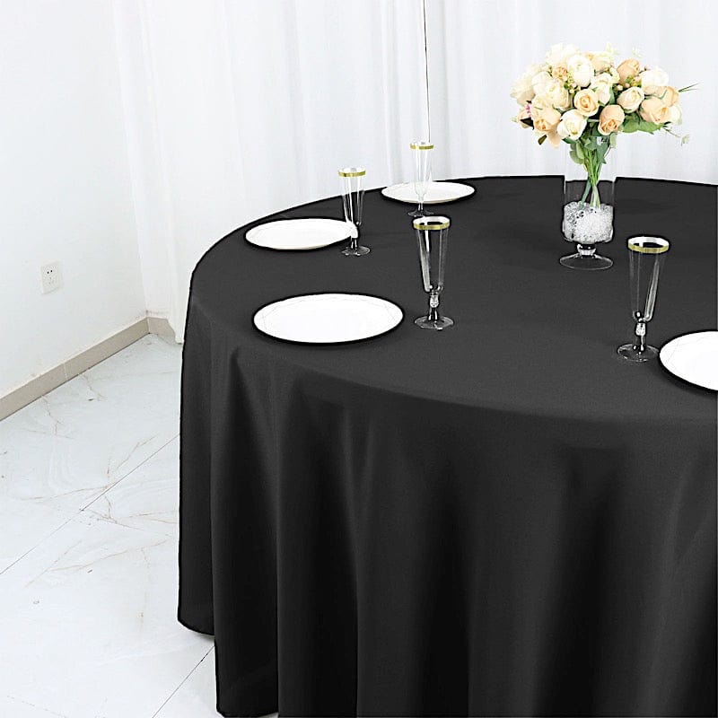 120" Cotton Blend Round Tablecloth for Weddings and Events