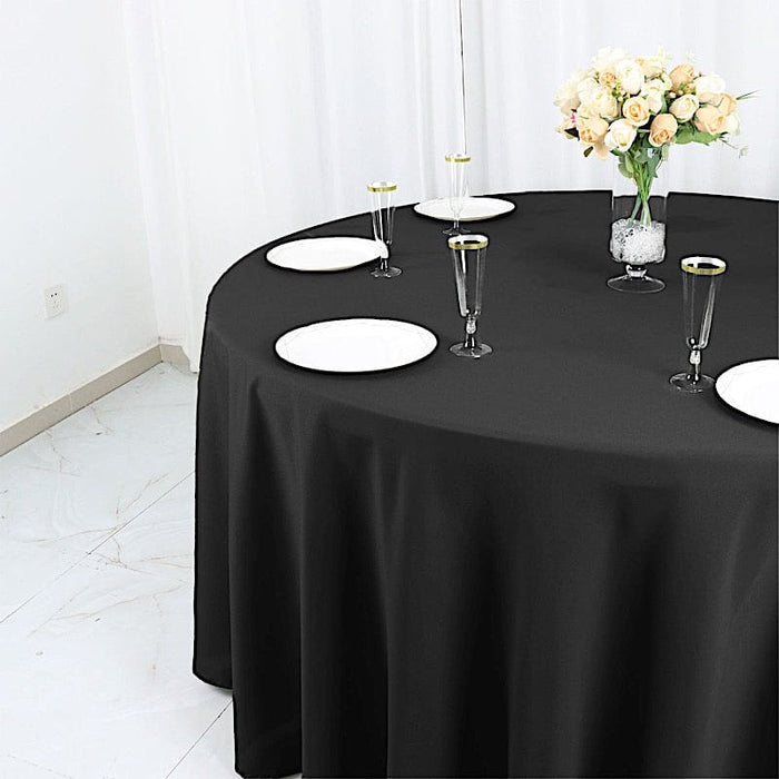 120" Cotton Blend Round Tablecloth for Weddings and Events