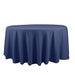 120" Cotton Blend Round Tablecloth for Weddings and Events TAB_COT01_120_NAVY