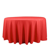 120" Cotton Blend Round Tablecloth for Weddings and Events TAB_COT01_120_RED